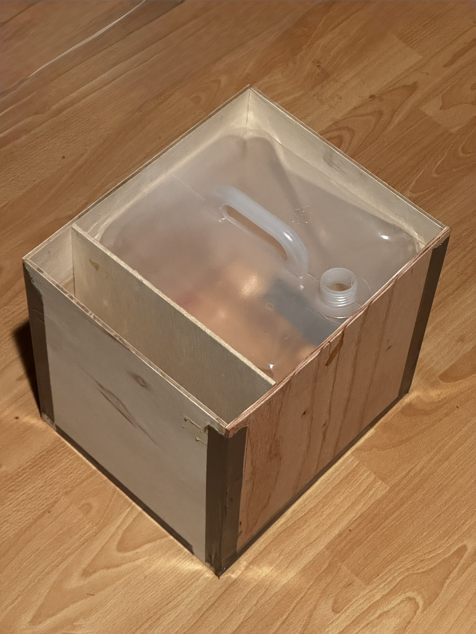 The 5.3-gallon main water reservoir with sealed fittings