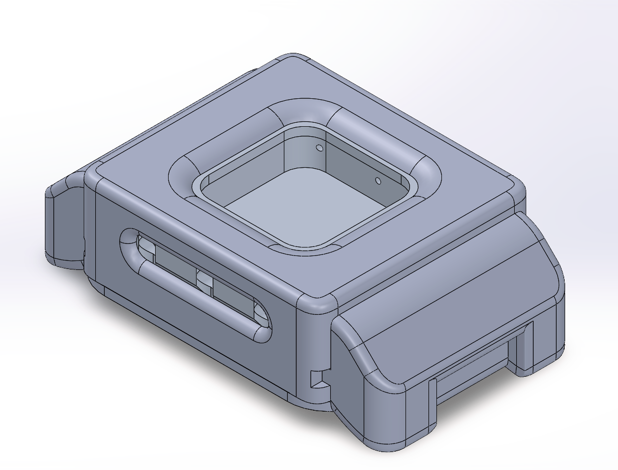 Final CAD model of outer watch housing 